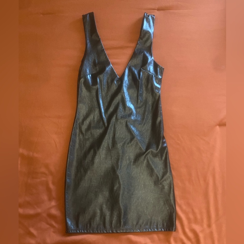 AKIRA pleather mini dress